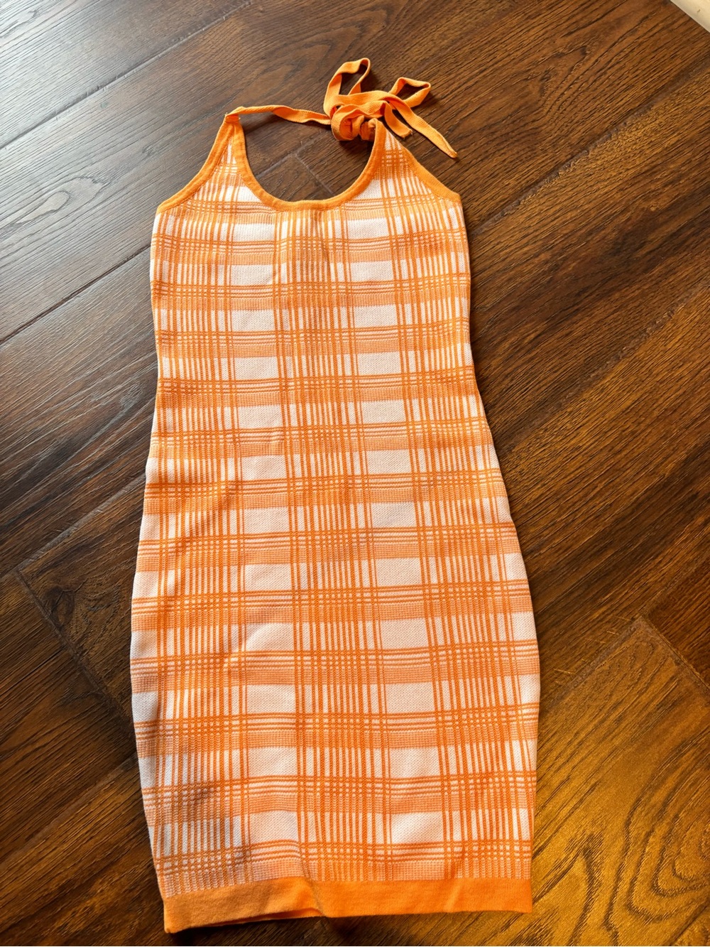 Princess Polly Orange Halter Knit Dress